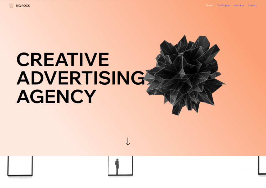 Advertising agency UX website desing