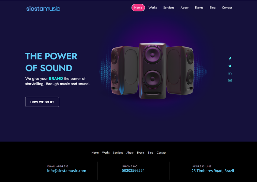 UX website desing Soundview